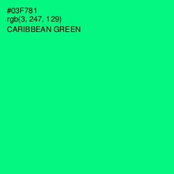 #03F781 - Caribbean Green Color Image