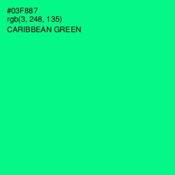 #03F887 - Caribbean Green Color Image