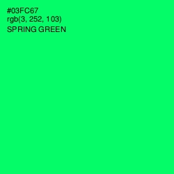 #03FC67 - Spring Green Color Image