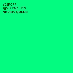 #03FC7F - Spring Green Color Image