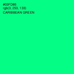 #03FD85 - Caribbean Green Color Image