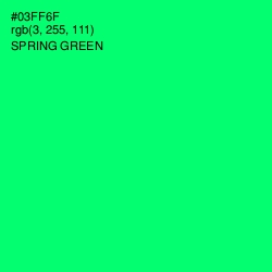 #03FF6F - Spring Green Color Image