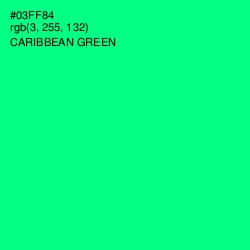 #03FF84 - Caribbean Green Color Image