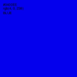 #0400EE - Blue Color Image