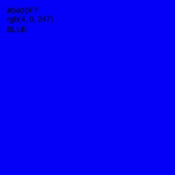 #0400F7 - Blue Color Image