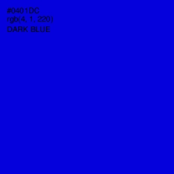 #0401DC - Dark Blue Color Image