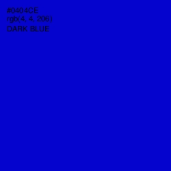 #0404CE - Dark Blue Color Image