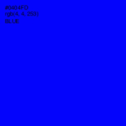 #0404FD - Blue Color Image