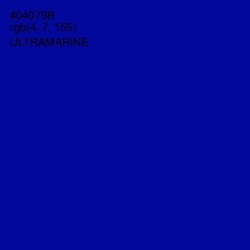 #04079B - Ultramarine Color Image