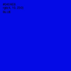 #040AE6 - Blue Color Image