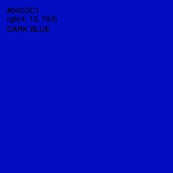 #040DC1 - Dark Blue Color Image