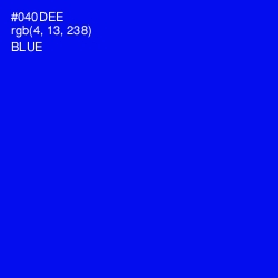 #040DEE - Blue Color Image