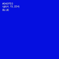 #040FE0 - Blue Color Image
