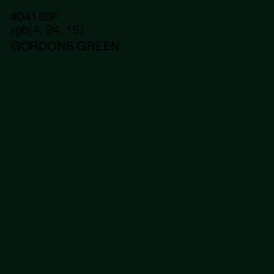 #04180F - Gordons Green Color Image