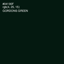 #04190F - Gordons Green Color Image