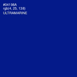 #04198A - Ultramarine Color Image