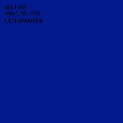 #04198B - Ultramarine Color Image