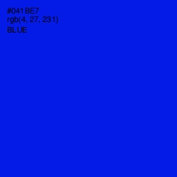 #041BE7 - Blue Color Image