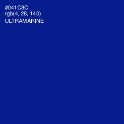 #041C8C - Ultramarine Color Image