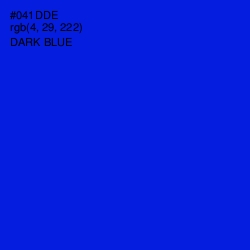 #041DDE - Dark Blue Color Image