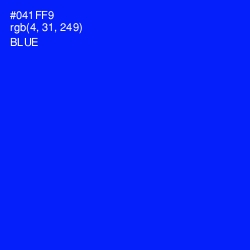 #041FF9 - Blue Color Image