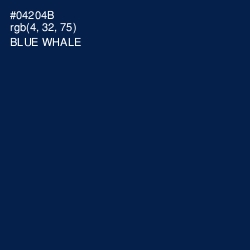 #04204B - Blue Whale Color Image