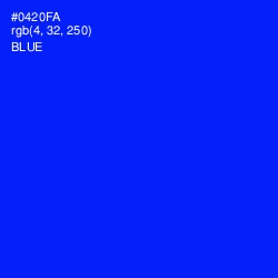 #0420FA - Blue Color Image