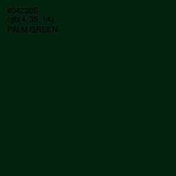 #04230E - Palm Green Color Image