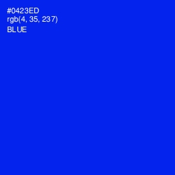 #0423ED - Blue Color Image