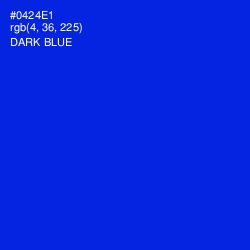 #0424E1 - Dark Blue Color Image