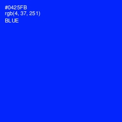 #0425FB - Blue Color Image