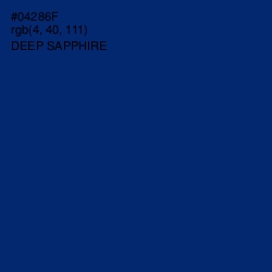 #04286F - Deep Sapphire Color Image