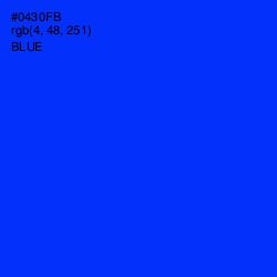 #0430FB - Blue Color Image