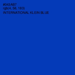 #043AB7 - International Klein Blue Color Image