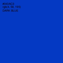 #043AC3 - Dark Blue Color Image