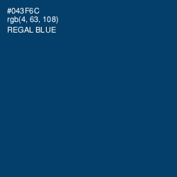 #043F6C - Regal Blue Color Image