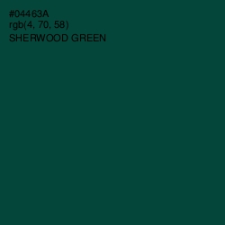 #04463A - Sherwood Green Color Image