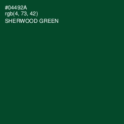 #04492A - Sherwood Green Color Image