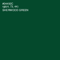 #04492C - Sherwood Green Color Image