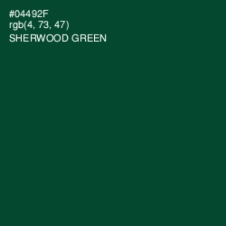 #04492F - Sherwood Green Color Image