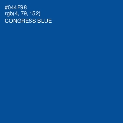 #044F98 - Congress Blue Color Image