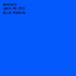 #0459FC - Blue Ribbon Color Image