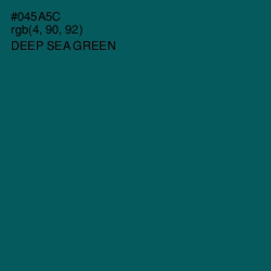 #045A5C - Deep Sea Green Color Image