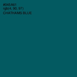 #045A61 - Chathams Blue Color Image