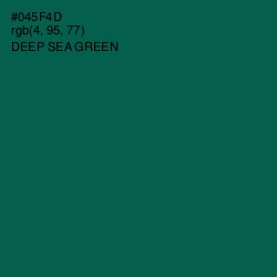 #045F4D - Deep Sea Green Color Image