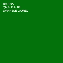 #04720A - Japanese Laurel Color Image