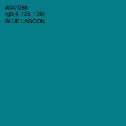 #047D88 - Blue Lagoon Color Image