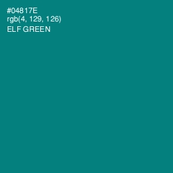 #04817E - Elf Green Color Image