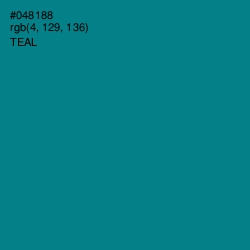 #048188 - Teal Color Image