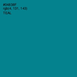 #04838F - Teal Color Image